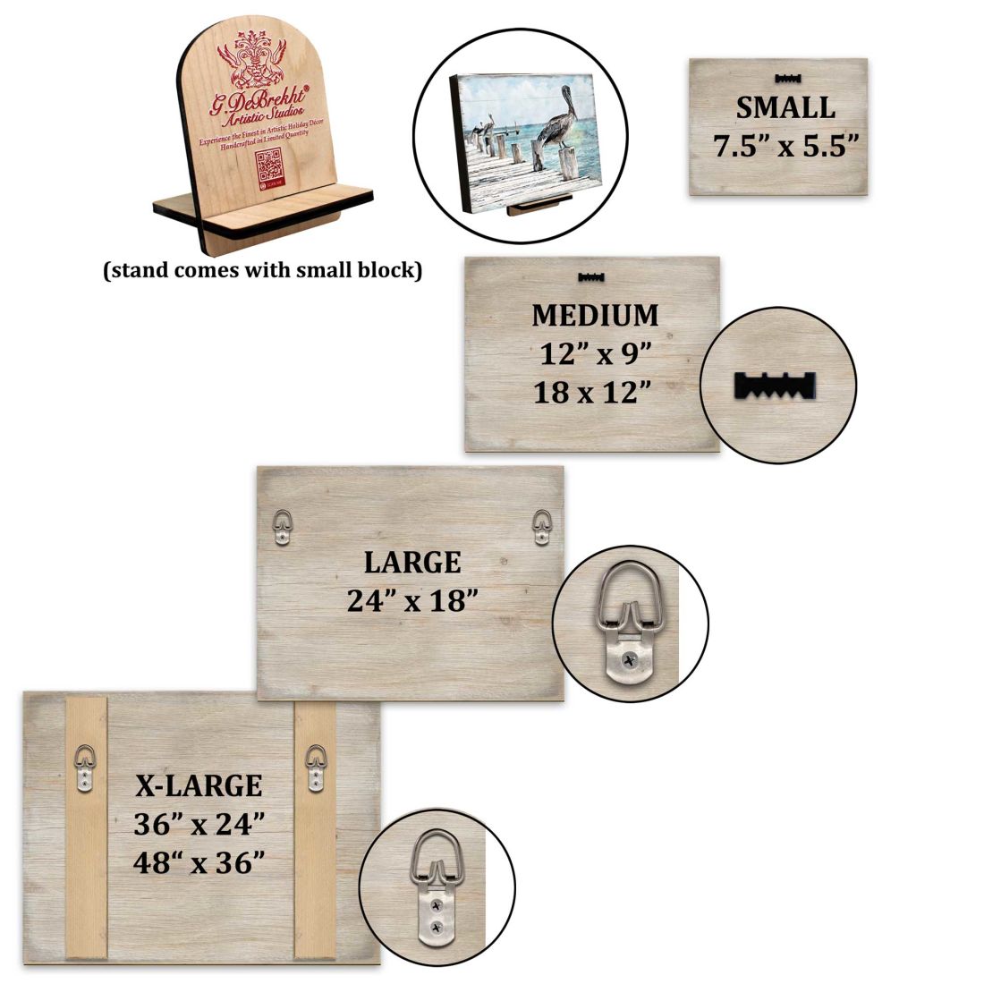 Palms Art Wooden Wall Art by Nature Wonders - Nature Wildlife Decor - 95395B