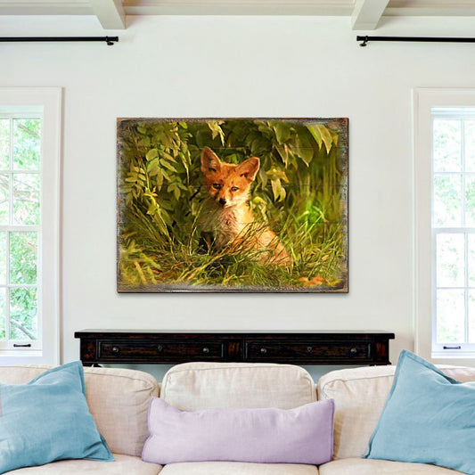 Fox Art Wooden Wall Art by Nature Wonders - Nature Wildlife Decor - 95294B