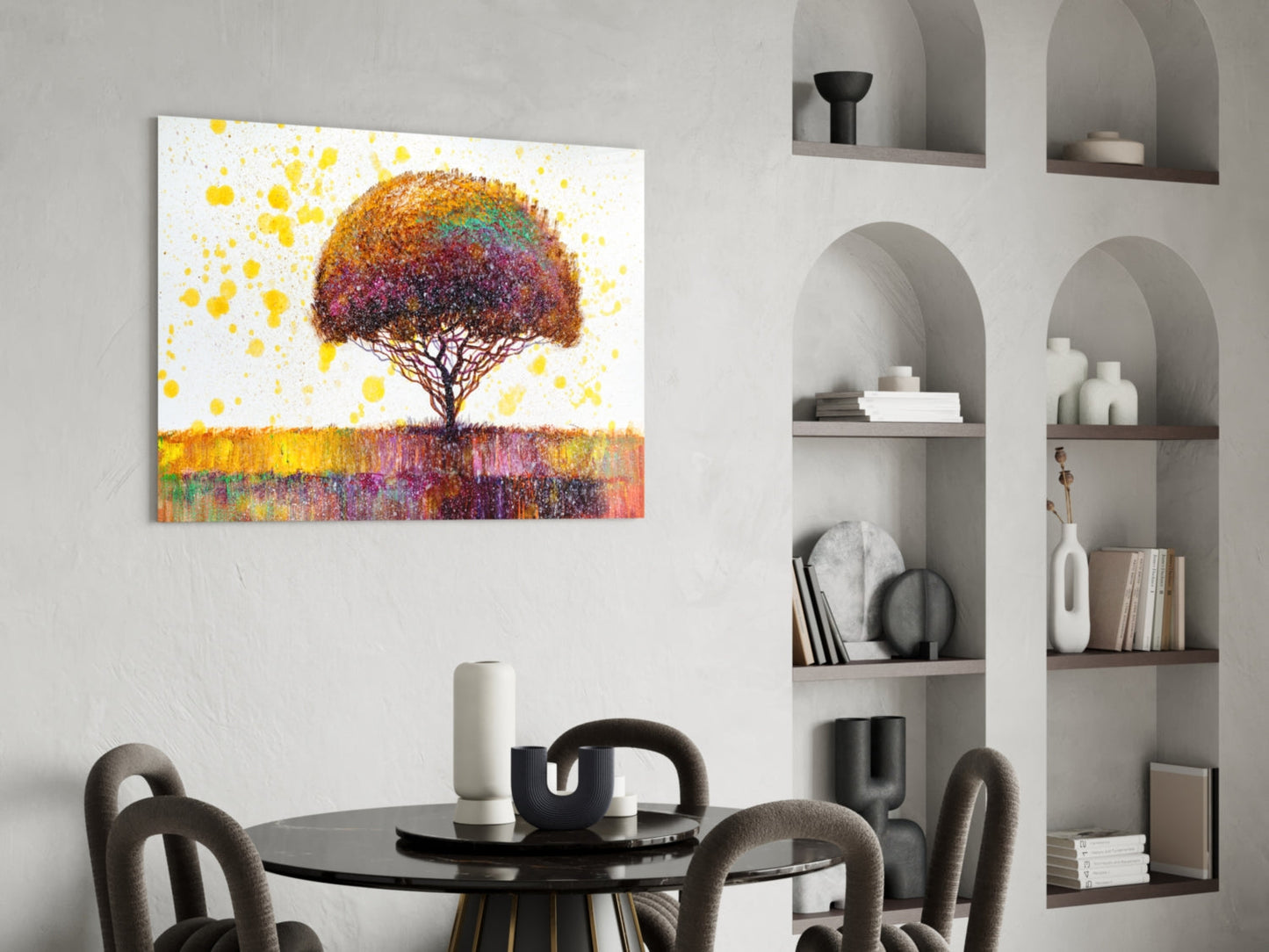 Colorful Tree Glass Wall Art-4