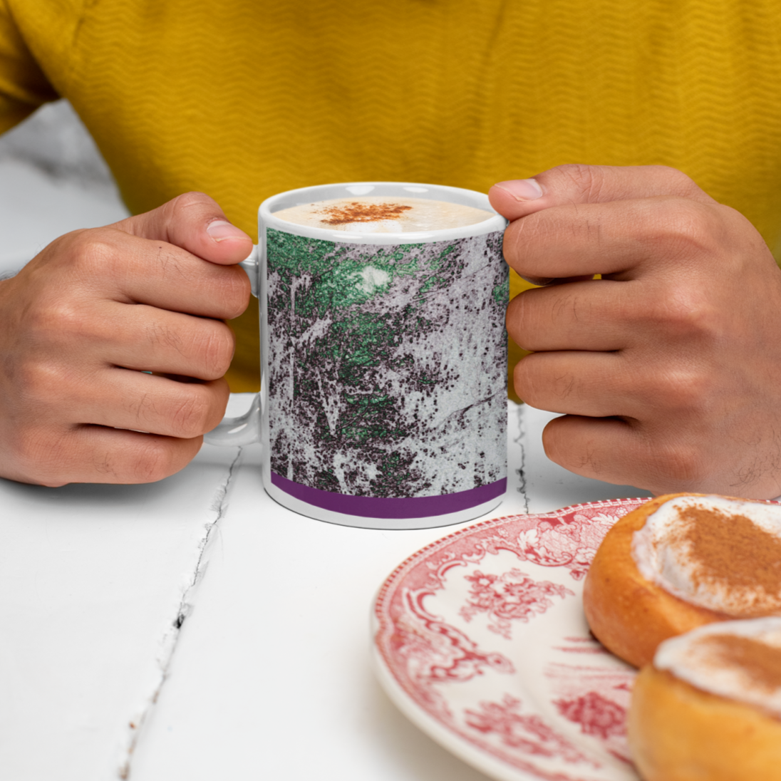 Forest Ceramic Mug, Garden Themed Mug | by Victory In Wellness-1
