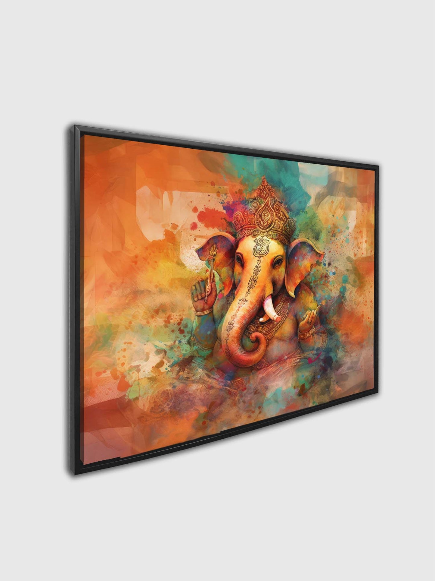 Ganesh Canvas Wall Art-Indian Art-Spiritual Wall Art-2
