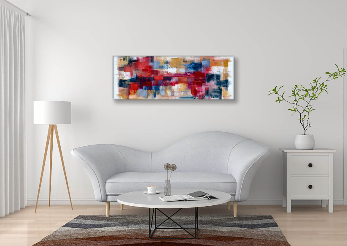 Burgoyne Abstract brushwork weaving-Large Canvas Wall art- Fine Art- RGB varnish-4