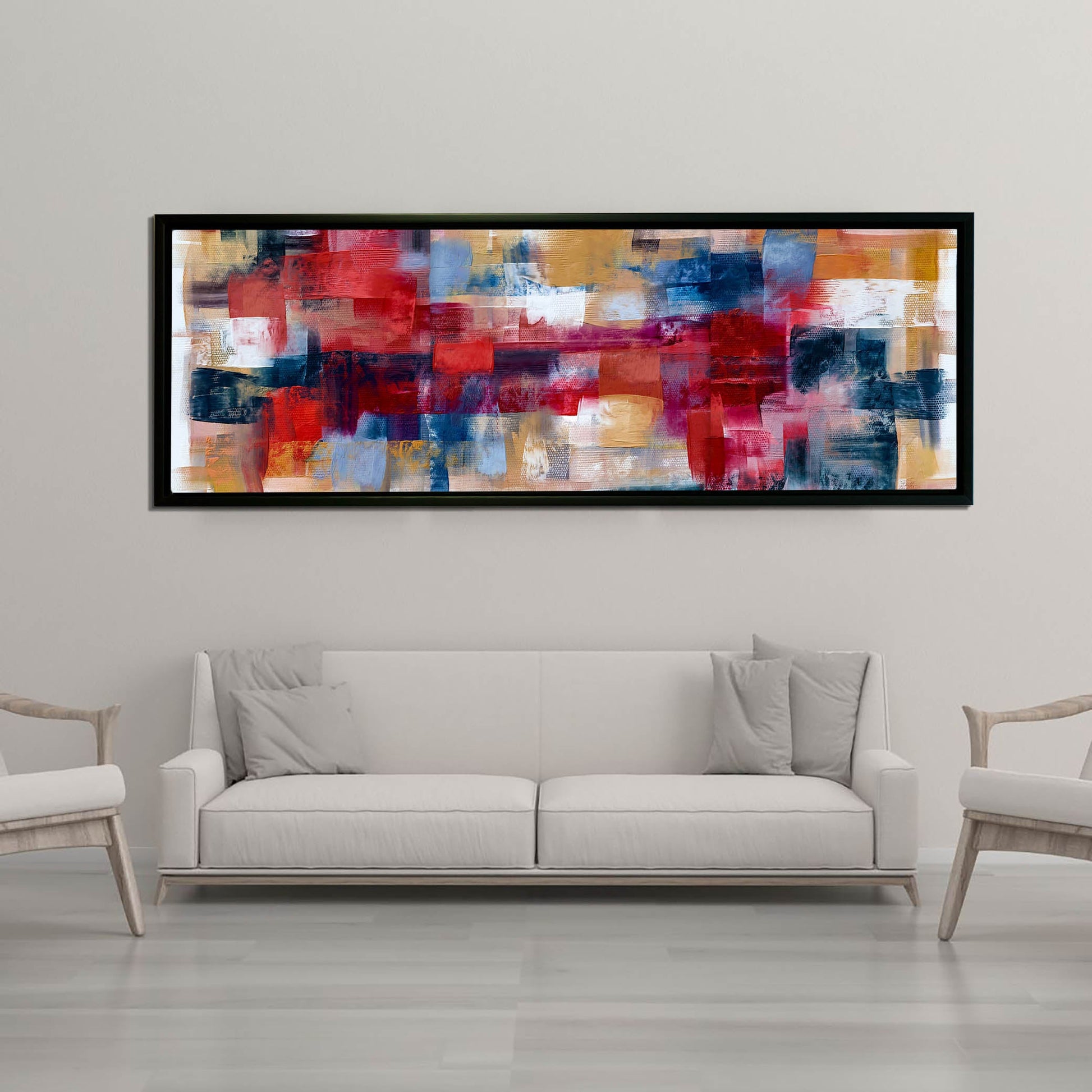 Burgoyne Abstract brushwork weaving-Large Canvas Wall art- Fine Art- RGB varnish-1