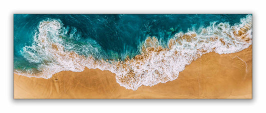 Ocean beach view from above 72X24 Inch Fine Art Canvas-0