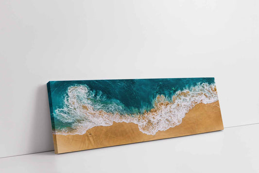 Ocean beach view from above 72X24 Inch Fine Art Canvas-1