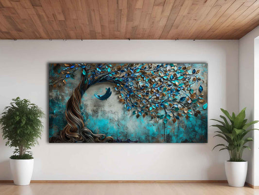 3D tree 72" x 36" Fine Art Canvas Print-0