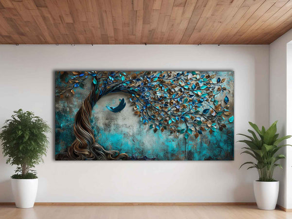 3D tree 72" x 36" Fine Art Canvas Print-0