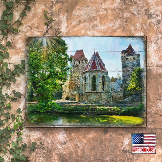 Aleeza Castle Art Wooden Wall Art by Nature Wonders - Nature Wildlife Decor - 95248B