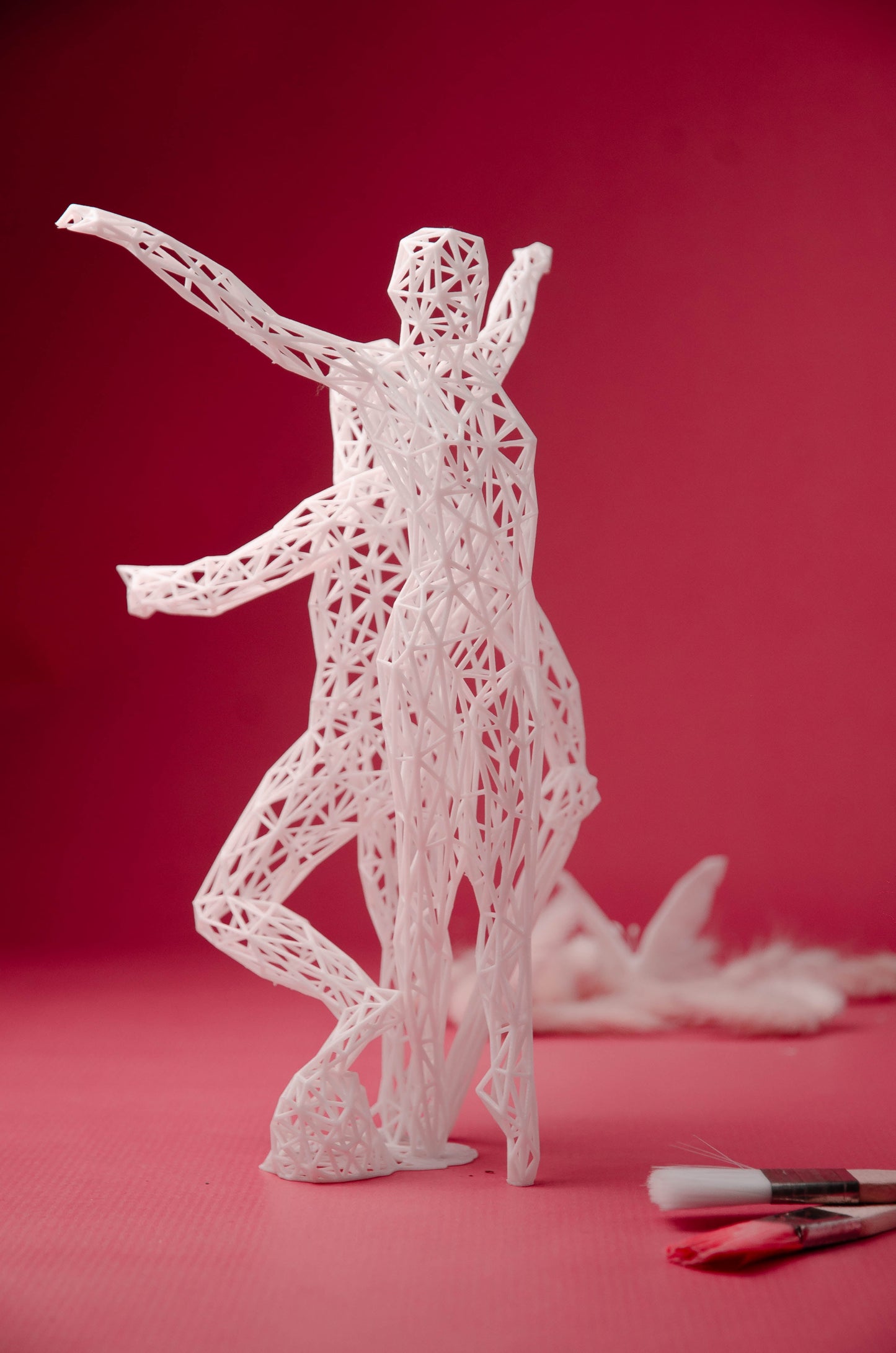 Gemini Decor Sculpture - 3D Grid Design Zodiac Art-1