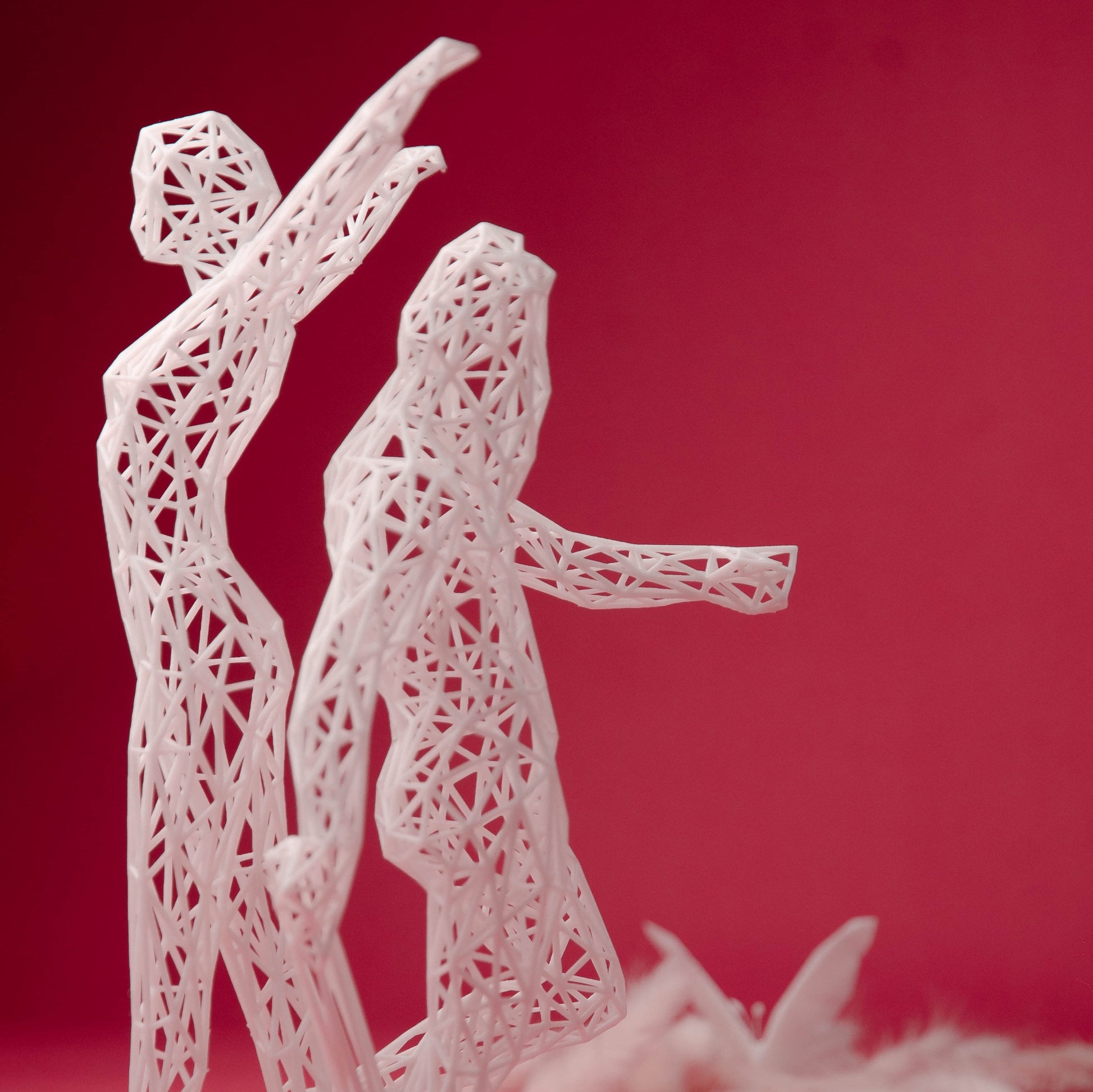 Gemini Decor Sculpture - 3D Grid Design Zodiac Art-0