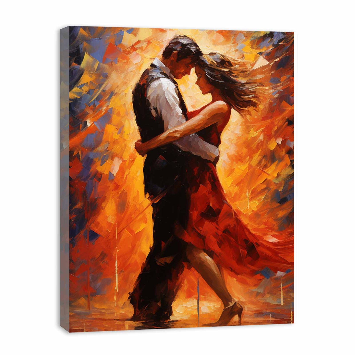 Dancing Couple Modern Art Canvas Art Print-3