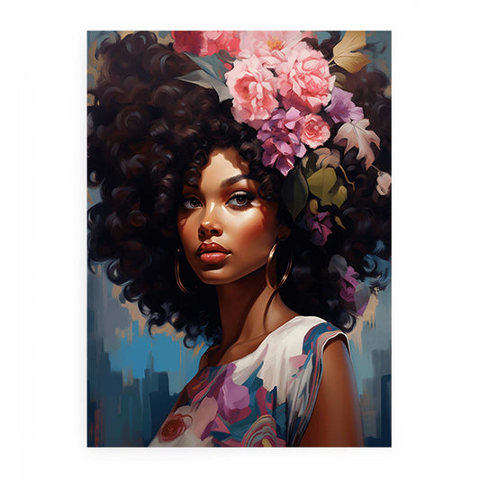 Girl Modern Art Canvas Art Print-0