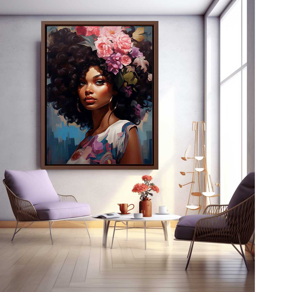Girl Modern Art Canvas Art Print-2