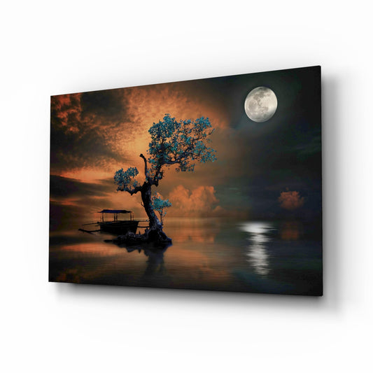 Night of the Tree Glass Wall Art-0