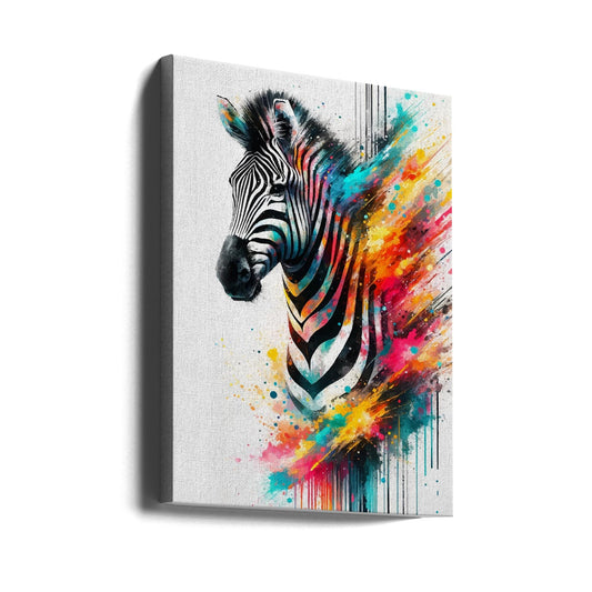 Wall art Colorful Zebra-0