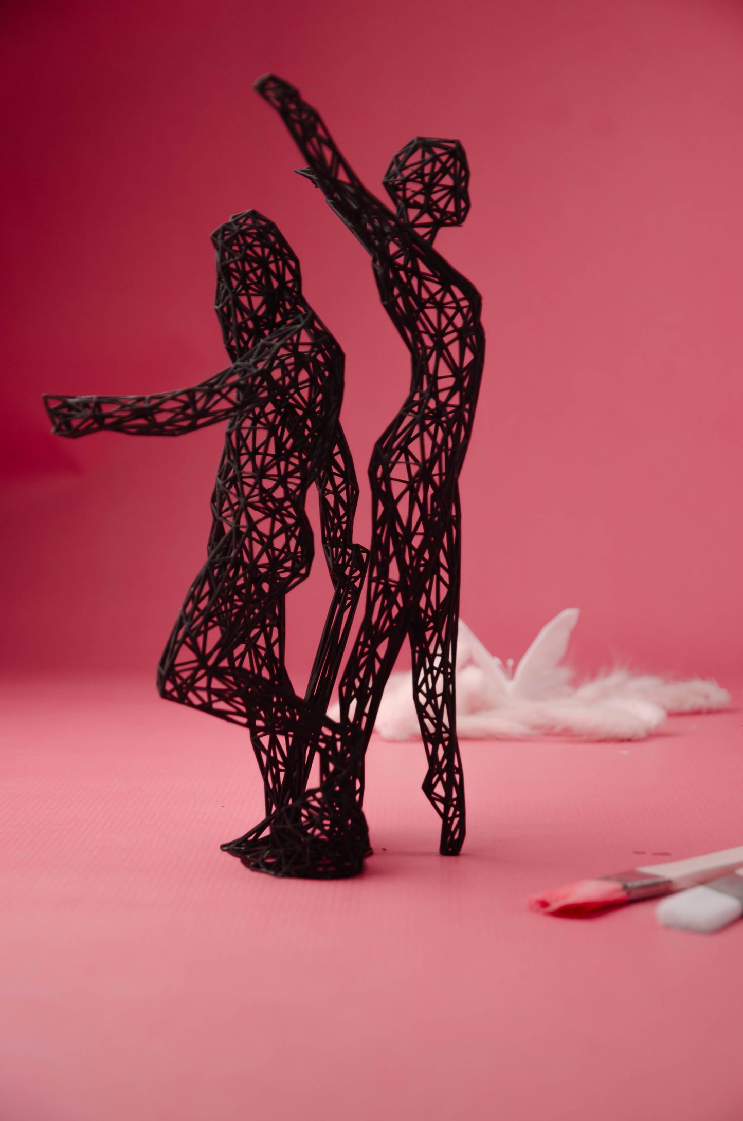 Gemini Decor Sculpture - 3D Grid Design Zodiac Art-4