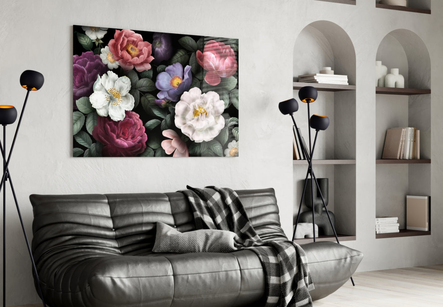Floral Glass Wall Art-3