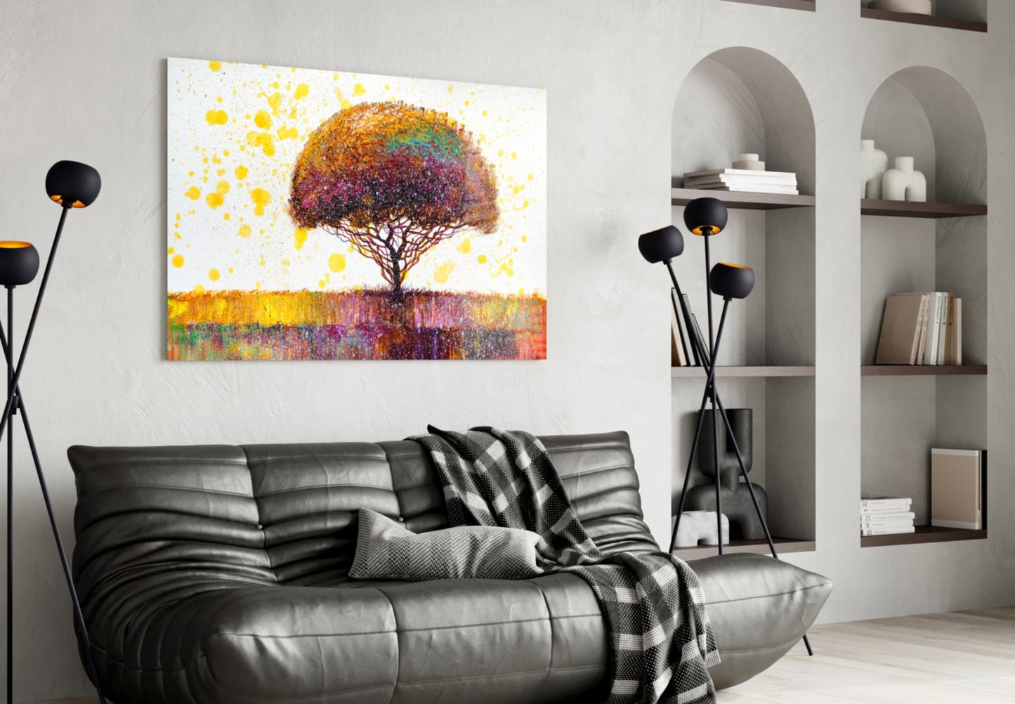 Colorful Tree Glass Wall Art-3