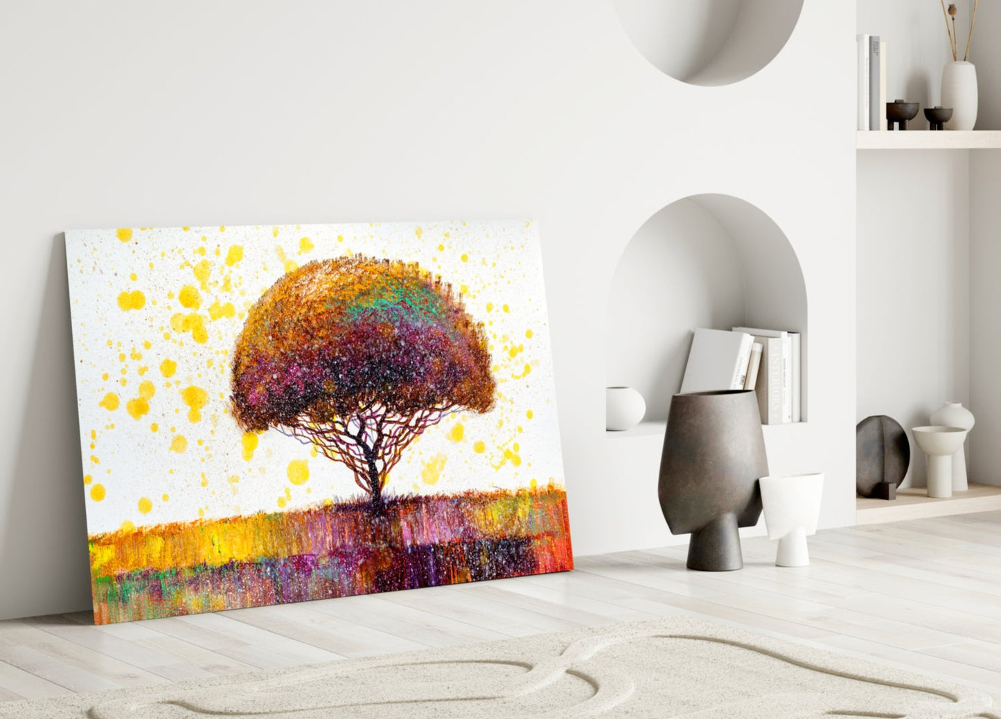Colorful Tree Glass Wall Art-2