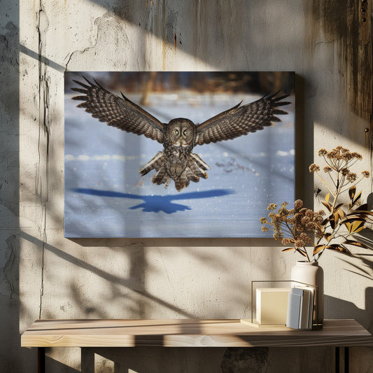 Wall art In your face - Great Grey Owl