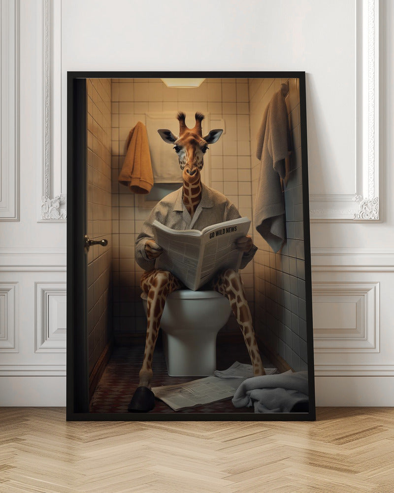 Wall art Giraffe In the Toilet-3