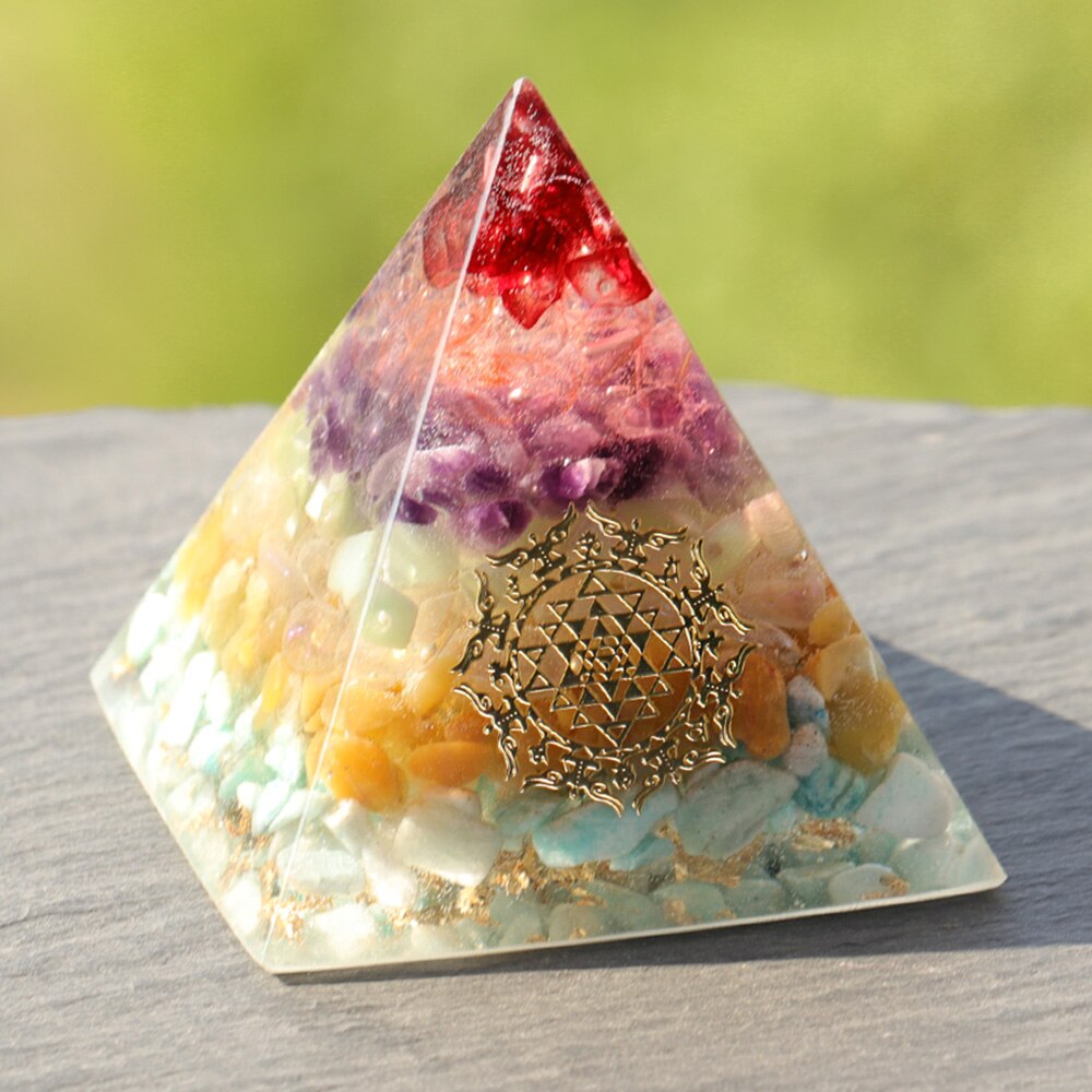 Orgonite Pyramid Orgone Healing Energy Metatron Natural Crystal Rock Quartz Jewelry  7 Reiki Chakra Home Decor-4