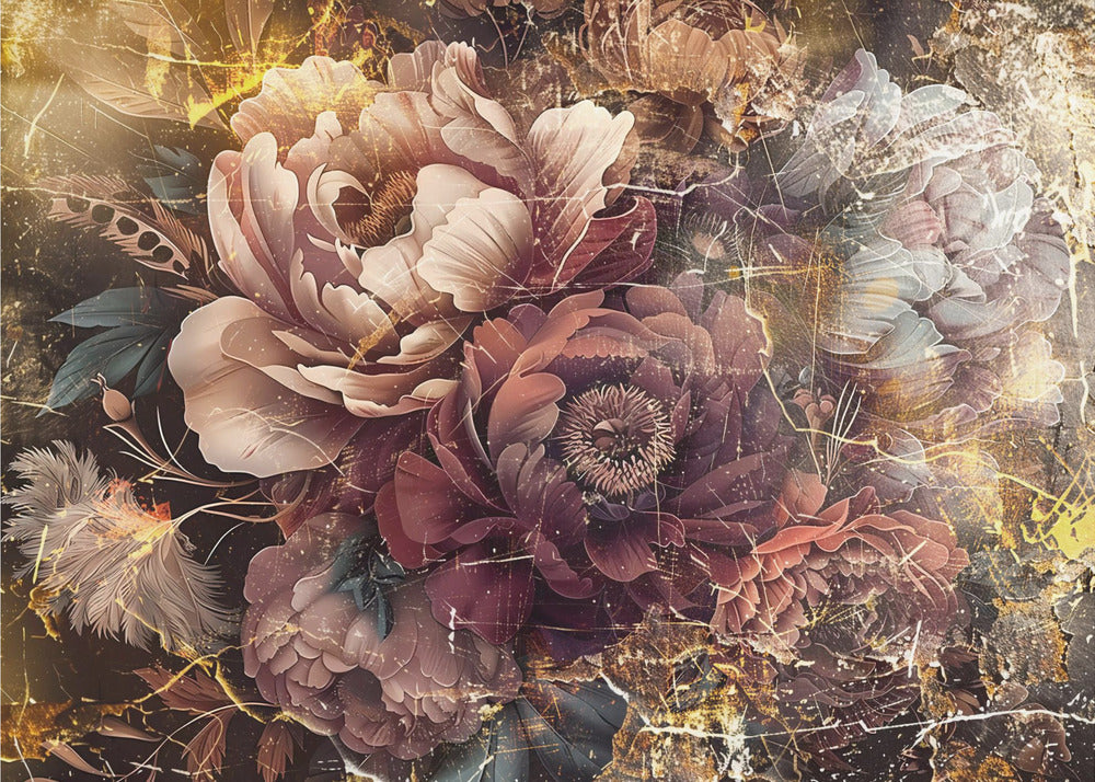 Wall art Flower Floral Art Illustration Wallart 096-3